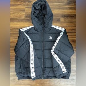 NWT Adidas Original Women’s Short HD Puff Logo Jacket Sz L